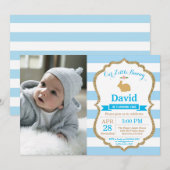 Bunny Birthday Boy Ostereier 1. Geburtstag Einladung (Vorne/Hinten)