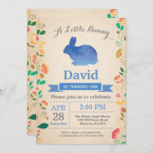 Bunny Birthday Boy Ostereier 1. Geburtstag Einladung (Vorne/Hinten)