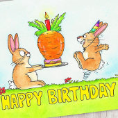 Bunny Birthday Cake Postkarte