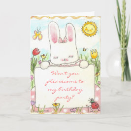 Bunny Birthday Einladung