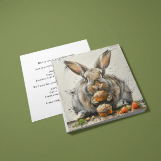 Bunny Birthday Einladung