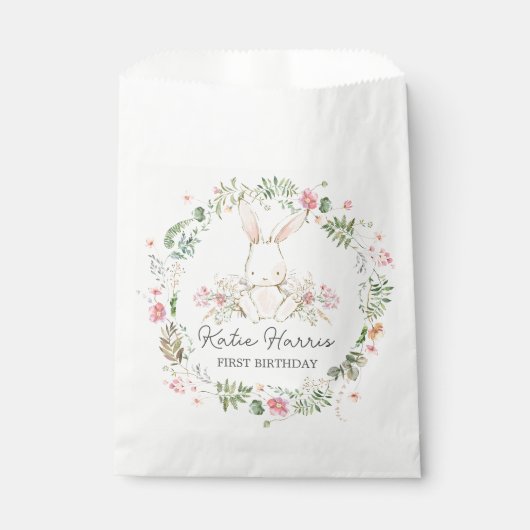 Bunny Birthday Einladung, Ein Hase ist ein Invit Geschenktütchen (Vorderseite)