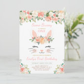 Bunny Birthday Einladung etwas sonnigen Geburtstag (Stehend Vorderseite)