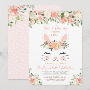 Bunny Birthday Einladung etwas sonnigen Geburtstag