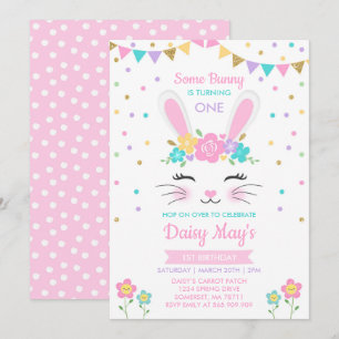 Bunny Birthday Einladung etwas sonnigen Geburtstag