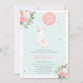 Bunny Birthday Einladung etwas sonnigen Geburtstag (Vorderseite)