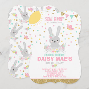 Bunny Birthday Einladung etwas sonnigen Geburtstag