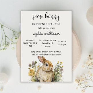 Bunny Birthday Einladung | Frühjahr
