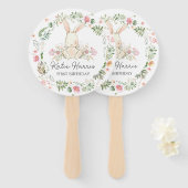 Bunny Birthday Einladung, Irgendein sonniger Fan Fächer (Vorne und Hinten)