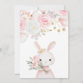 Bunny Birthday Floral Time Capsule Card Einladung (Rückseite)