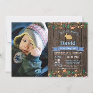 Bunny Birthday Girl Ostereier 1. Geburtstag Einladung