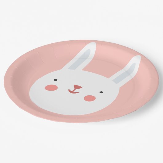 Bunny Birthday Kids Wall Decke Pappteller (Schrägansicht)