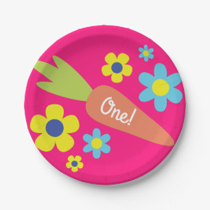 Bunny Birthday Niedlich Kid's Rabbit Party Pappteller