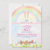Bunny Birthday Oster Einladung (Vorderseite)