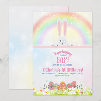 Bunny Birthday Oster Einladung