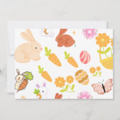 Bunny Birthday Ostereier Gemeinsamer 1. Geburtstag Einladung (Rückseite)