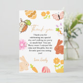 Bunny Birthday Ostereier Jagd Danke Karte (Stehend Vorderseite)