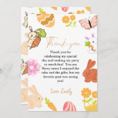 Bunny Birthday Ostereier Jagd Danke Karte (Vorne/Hinten)