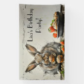 Bunny Birthday Party Banner (Vertikal)