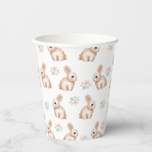 Bunny Birthday Party Cup Pappbecher (Vorderseite)