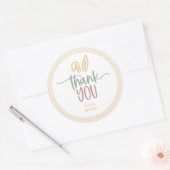 Bunny Birthday Party Danke Runder Aufkleber (Umschlag)