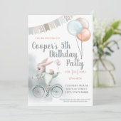 Bunny Birthday Party Einladung (Stehend Vorderseite)