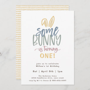 Bunny Birthday Party Einladung