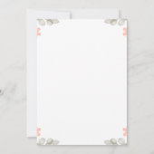 Bunny Birthday Party Einladung Rosa Blumen (Rückseite)