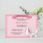 Bunny Birthday Party Einladungen (Stehend Vorderseite)