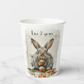 Bunny Birthday Party Pappbecher (Rückseite)