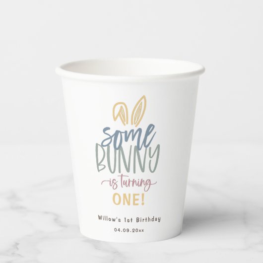 Bunny Birthday Party Pappbecher (Vorderseite)