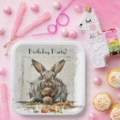 Bunny Birthday Party Pappteller (Party)