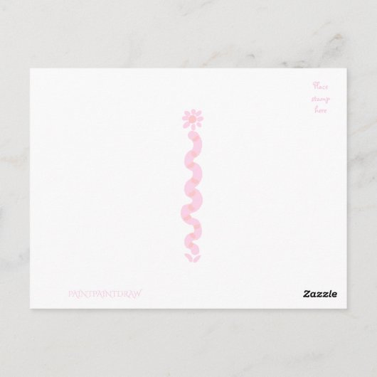 Bunny Birthday Party Postcard Postkarte (Rückseite)