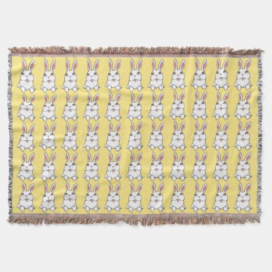 Bunny Blanket Ostersonniges Kaninchenwirbel Decken (Vorderseite)