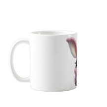 Bunny Bliss: Adorable Pink Rabbit Tasse