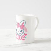 "Bunny Bliss Coffee Cup" Porzellantasse (Vorderseite Rechts)