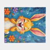 Bunny Bliss Fleecedecke (Vorderseite (Horizontal))
