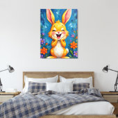 Bunny Bliss Leinwanddruck (Insitu (Schlafzimmer))