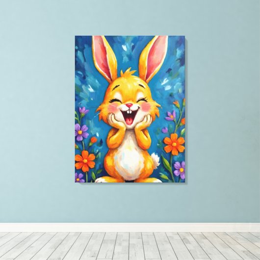 Bunny Bliss Leinwanddruck (Insitu (Holzboden))