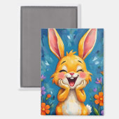Bunny Bliss Magnet (Vorderseite/Rückseite)