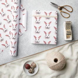 Bunny Bliss - Pastellrosa Osterpackpapier Geschenkpapier