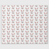 Bunny Bliss - Pastellrosa Osterpackpapier Geschenkpapier (Flach)