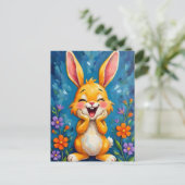 Bunny Bliss Postkarte (Stehend Vorderseite)