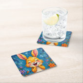 Bunny Bliss Rechteckiger Pappuntersetzer (Vor Ort)