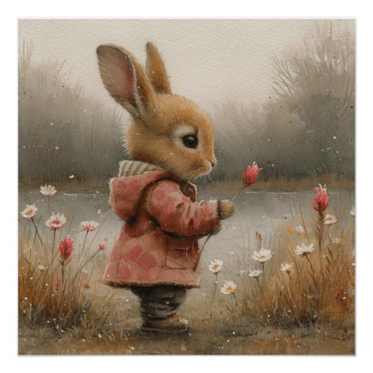 Bunny Bliss Verzauberung: Ein bisschen Whimsy Bunn Poster (Vorderseite)