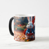 Bunny Bliss: Whimsical Rabbit Mug Verwandlungstasse (Vorderseite Links)