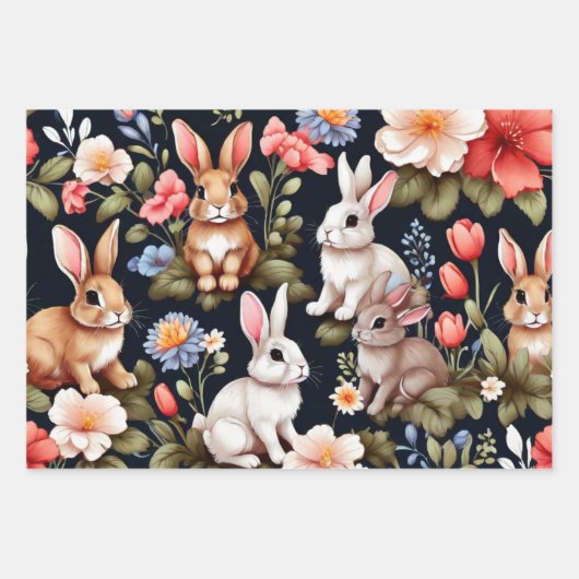 Bunny Bliss Wrapping Paper Set Geschenkpapier Set (Vorderseite 3)