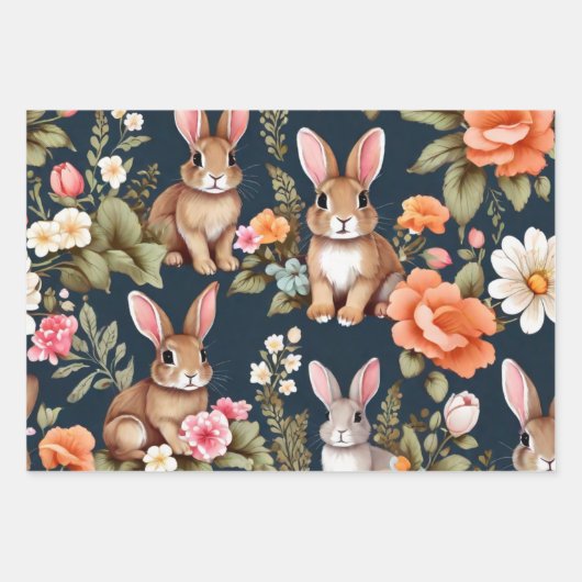 Bunny Bliss Wrapping Paper Set Geschenkpapier Set (Vorderseite 2)