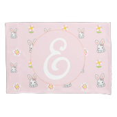 Bunny Bloom Delight Kissenbezug (Vorderseite-Links)