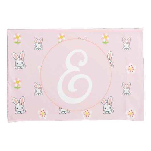 Bunny Bloom Delight Kissenbezug (Vorderseite-Rechts)